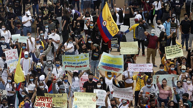 Octava jornada de protestas en Colombia mientras varias organizaciones denuncian una treintena de muertos