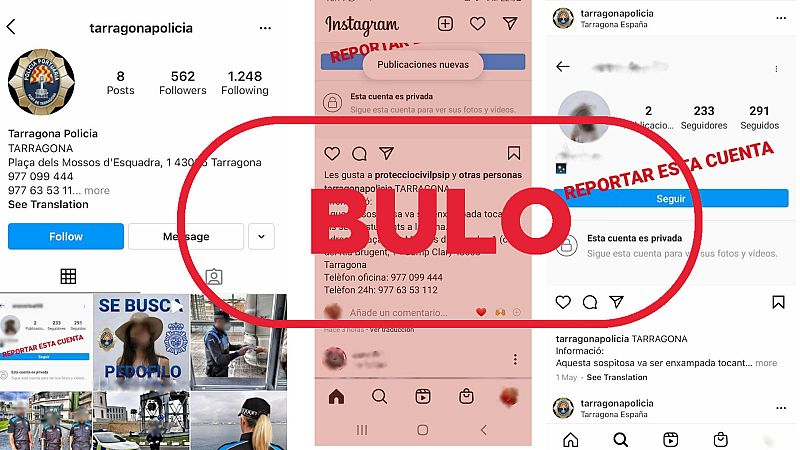 Esta cuenta de Instagram no es de la Policía de Tarragona