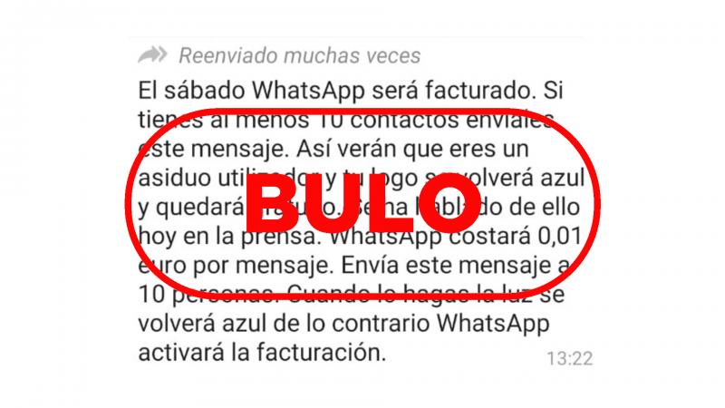 WhatsApp no será facturado ni costará 0,01 euro por mensaje, es un bulo recurrente