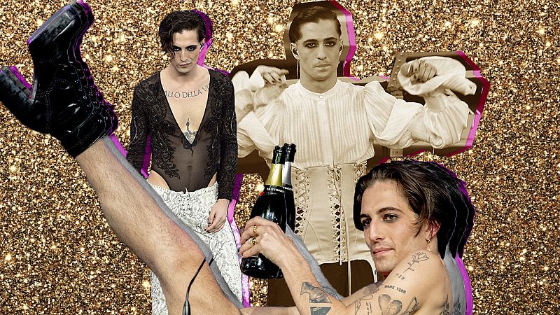 Damiano David, lder de Mneskin, y el estilo 'glam' que est dando que hablar: icono queer o el hombre de siempre?