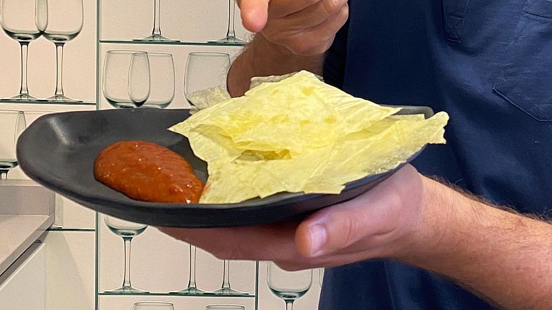 Receta de snack con papel de patata