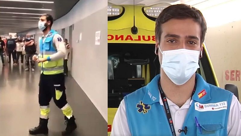 Jorge Prieto, el enfermero viral del Wanda: "La gente viene con incertidumbre y lo resolvemos con humor"