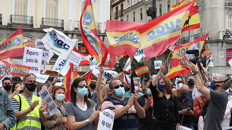 Guardias civiles protestan en Madrid contra el retroceso de sus derechos laborales