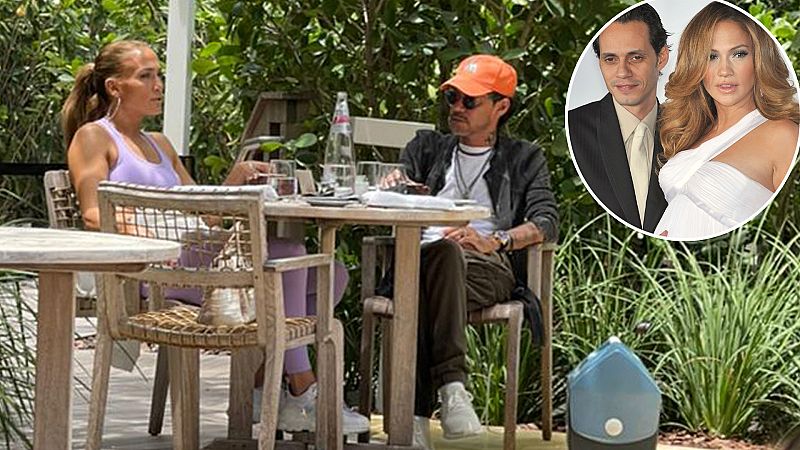 Jennifer López y Marc Anthony, mucho más que amigos en una terraza en Miami