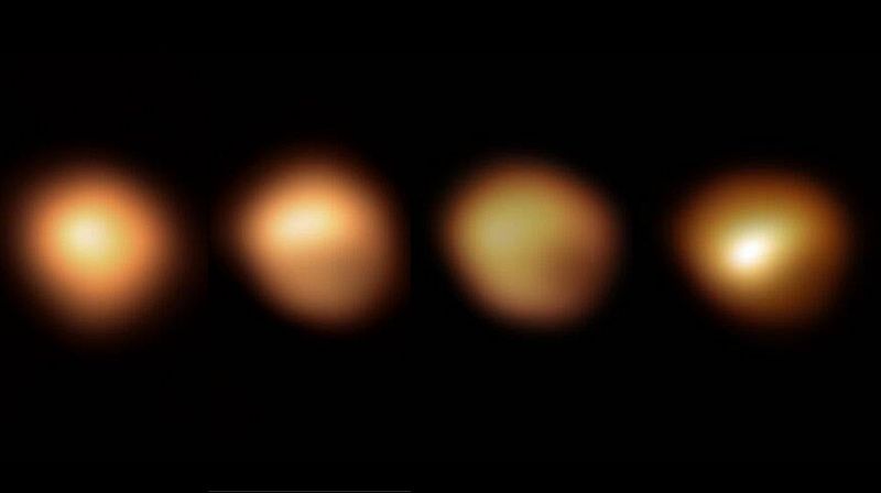 Imágenes inéditas del 'apagón' de la estrella Betelgeuse causado por una nube de polvo