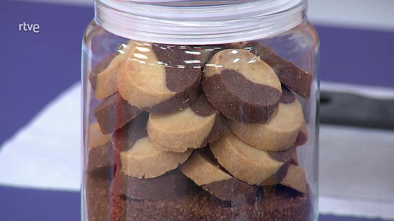 Pastas de chocolate y vainilla