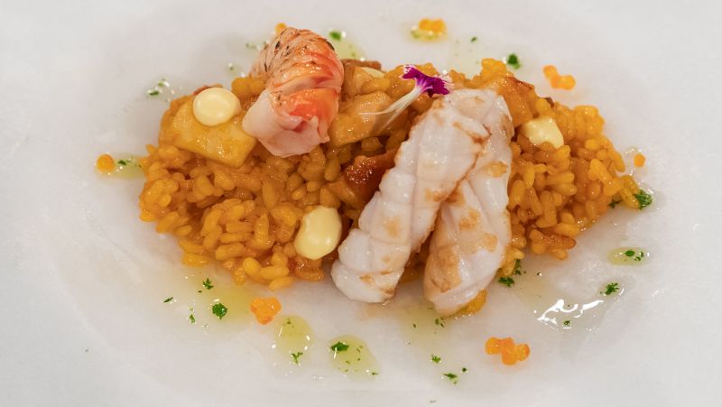 Receta de arroz con marisco "Desde casa con amor", de María