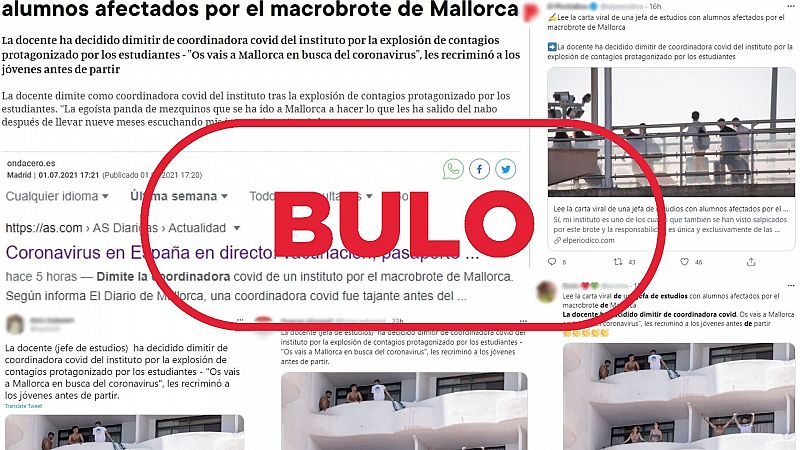 Es un bulo que haya dimitido una profesora por el viaje de sus alumnos a Mallorca