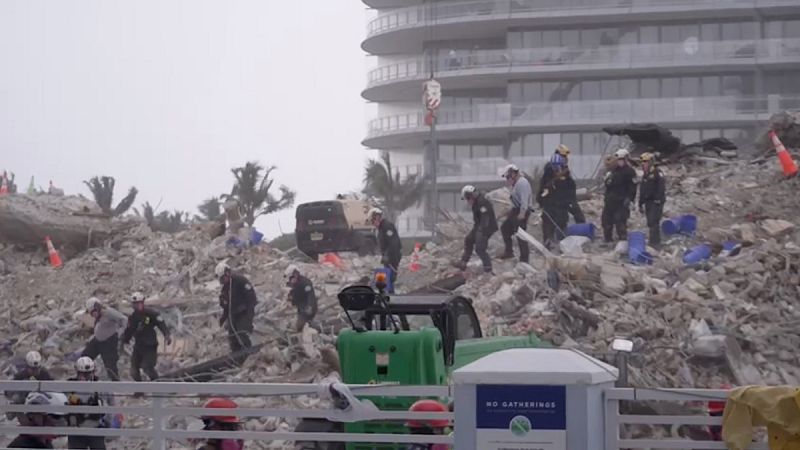 Aumentan a 36 los fallecidos tras el colapso del edificio de Miami