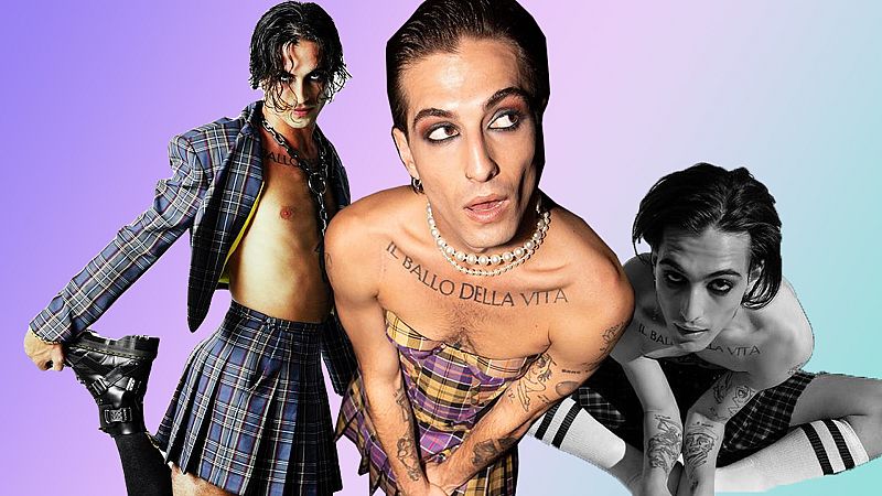 Damiano David, de Måneskin, rompe barreras vistiendo con absoluta libertad:  "Nunca pelees con un hombre con falda"