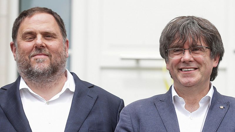 Puigdemont y Junqueras se reencuentran en Waterloo tras casi cuatro años