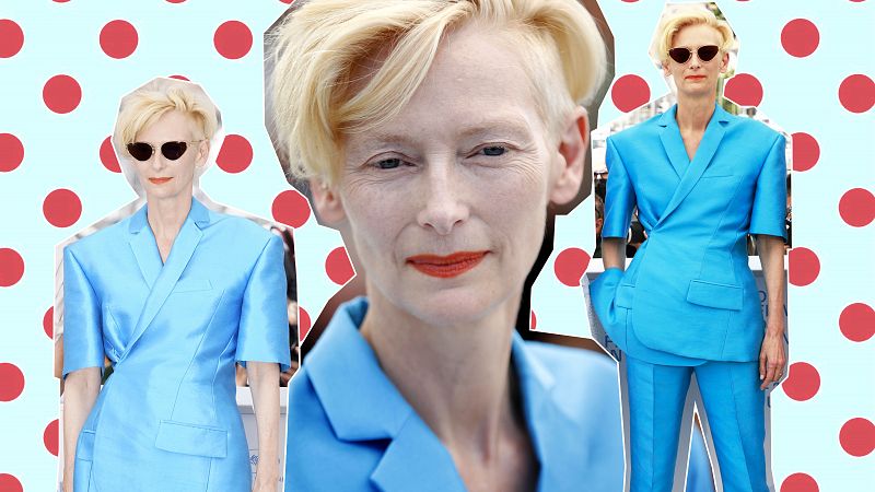 Este traje azul de día de Tilda Swinton es la envidia de Cannes: toma nota de las claves de su estilo