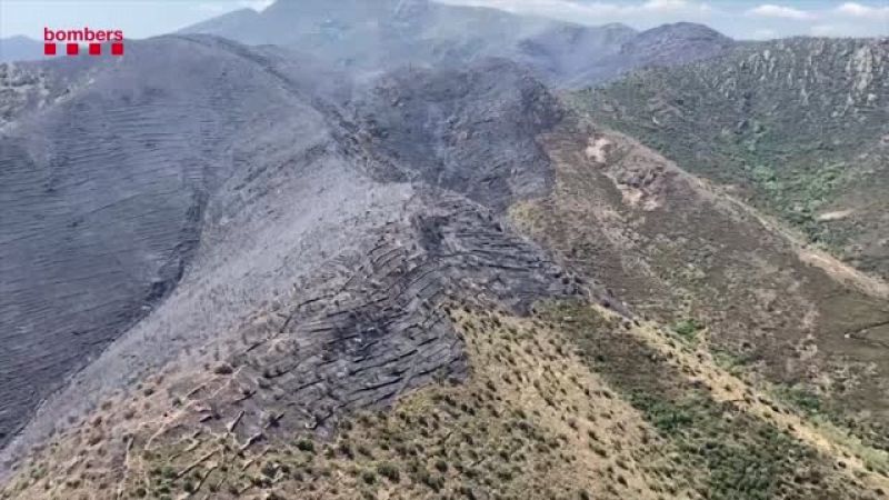 Controlat l'incendi al Cap de Creus amb més de 400 hectàrees cremades