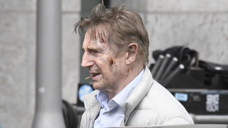 Liam Neeson, desmejorado e irreconocible en estas imágenes