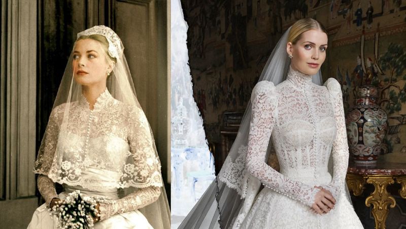 La sobrina de Lady Di, Lady Kitty Spencer, se casa con un fabuloso vestido que 'grita' Grace Kelly