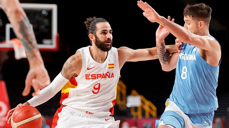 Ricky Rubio vuelve a liderar a España frente a Argentina y se jugará la primera plaza contra Doncic