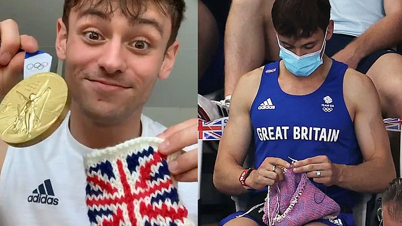 Tom Daley, el medallista de oro olímpico que es 'trending topic' por tejer y nos encanta