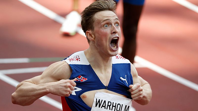 Karsten Warholm gana el oro con un nuevo récord mundial en 400 m vallas