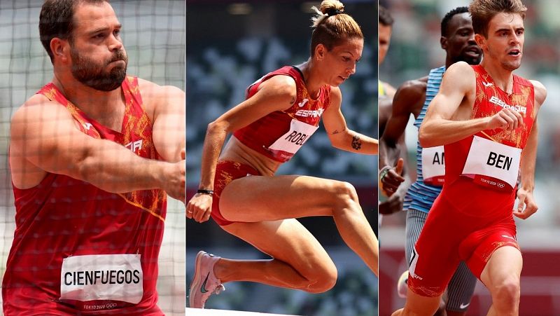 Javier Cienfuegos, Carolina Robles y Adrián Ben apuran sus opciones en tres finales para el atletismo español en Tokyo 2020