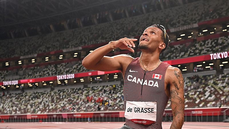 El canadiense De Grasse ocupa el lugar de Bolt en los 200 metros lisos