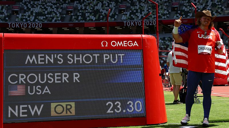 El estadounidense Ryan Crouser revalida el oro en lanzamiento de peso