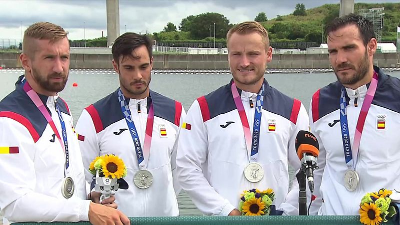 El K4 español se cubre de plata en su debut olímpico