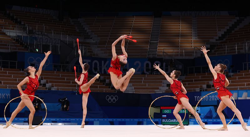 Bulgaria supera al Comité Olímpico ruso en la clasificación para la final de gimnasia rítmica por grupos