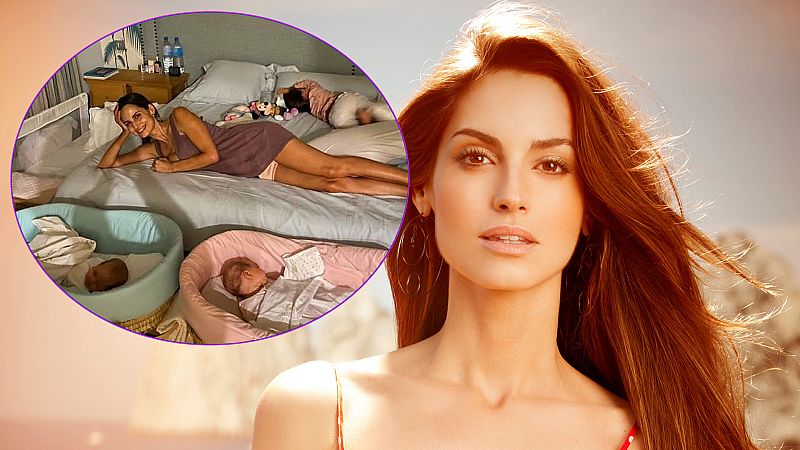 Ariadne Artiles posa con sus tres 'guerreras' por primera vez y sorprende con sus serias dudas sobre el aumento de la familia