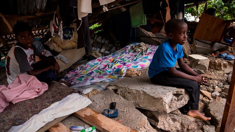 Unicef alerta: la tormenta tropical Grace agrava la situación de más de medio milón de niños tras el terremoto en Haití