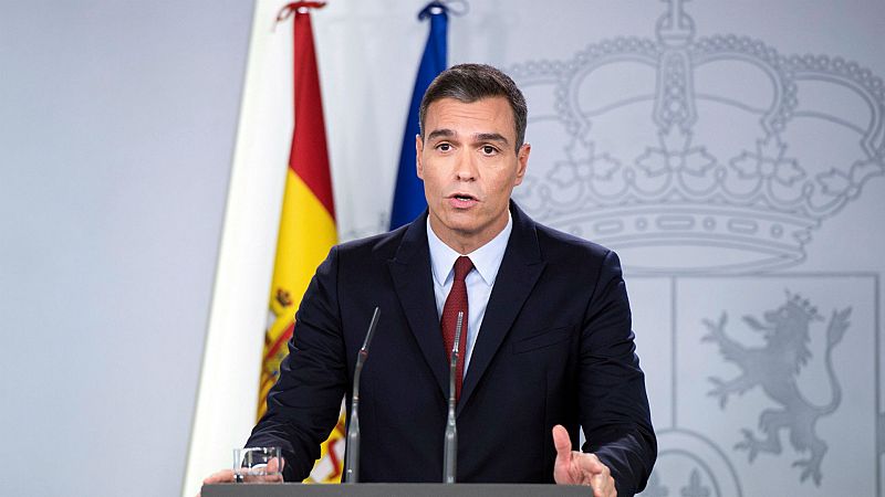 Pedro Sánchez, el lunes en el Telediario 2