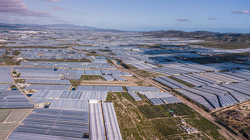 La contaminación por plásticos de los invernaderos, un problema para las costas de Almería