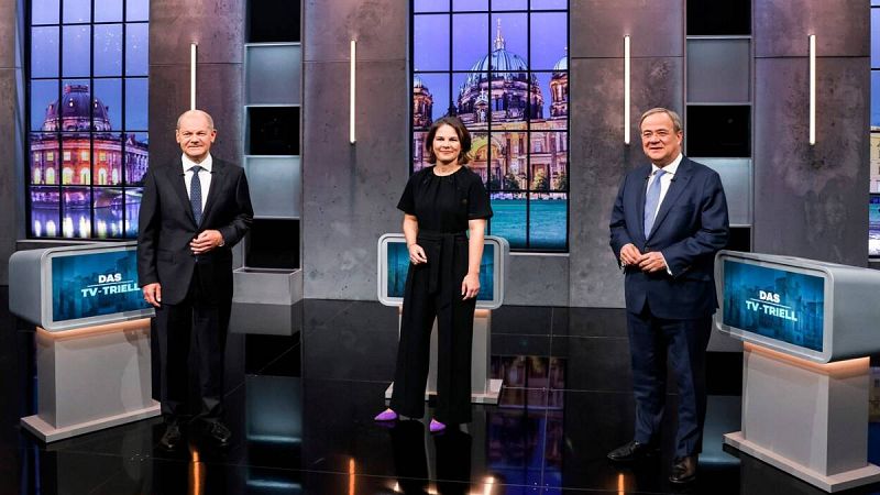El socialdemócrata Scholz gana el tercer debate y se alía con la verde Baerbock
