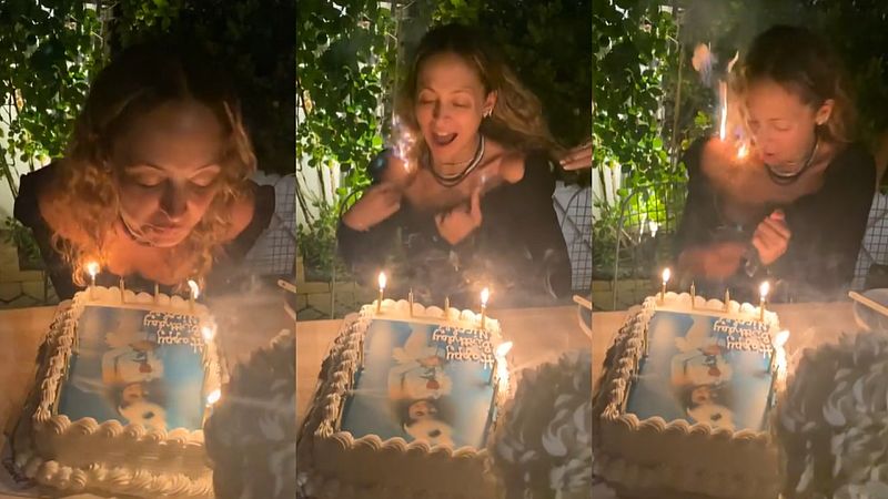 Nicole Richie se chamusca el pelo al soplar las velas en su 40 cumpleaños