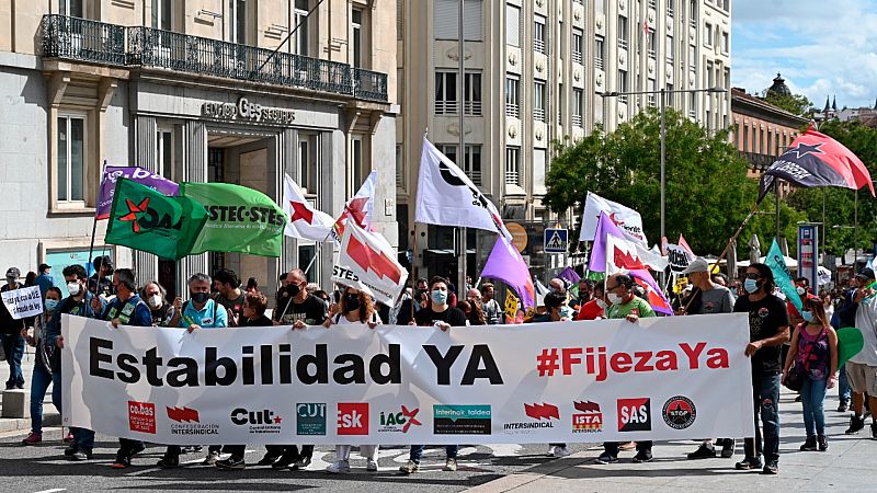 Interinos del sector público reclaman estabilidad y poner fin al abuso de la temporalidad con una marcha en Madrid