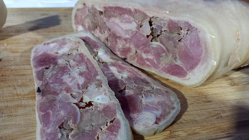 Cocinamos con Sergio Fernández embutido de lacón trufado