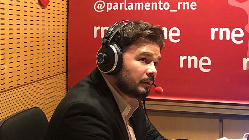 Rufián: "El Gobierno se ha quedado sin el plan B de Cs y nuestro apoyo a los PGE no va a caer del cielo"