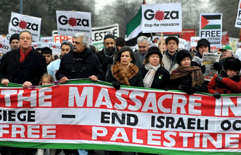 Miles de personas se manifiestan en todo el mundo contra la ofensiva israelí en Gaza