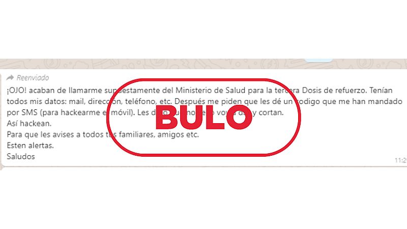 Llamadas oficiales que piden cdigo para la tercera dosis de la vacuna: son falsas