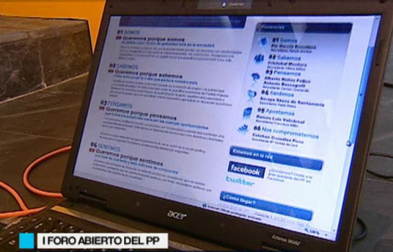 El PP presenta una web para debatir ideas y convoca una 'quedada' por Facebook