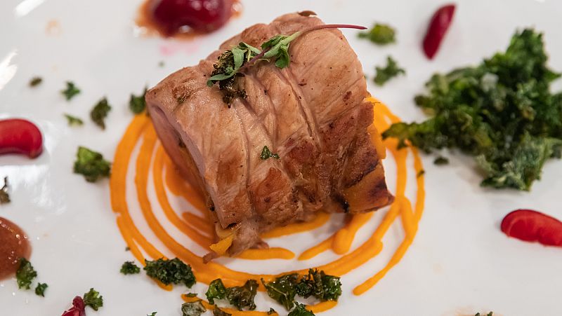 Receta de pavo relleno y crema de boniato de Carmina Barrios