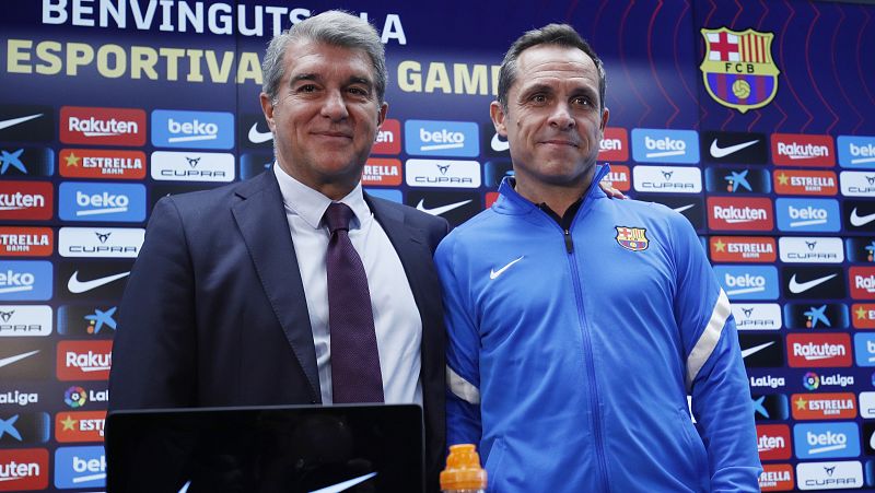 Laporta presenta a Sergi tras despedir a Koeman: "La situación era insostenible"