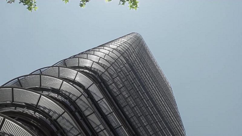 El desafío estructural del Edificio Castellana 81, un rascacielos con gafas de sol