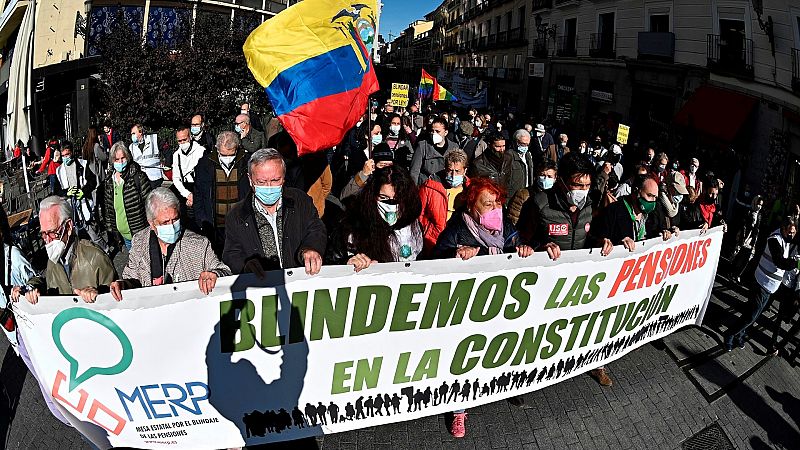Manifestaciones en varias ciudades reclaman "blindar" las pensiones en la Constitución