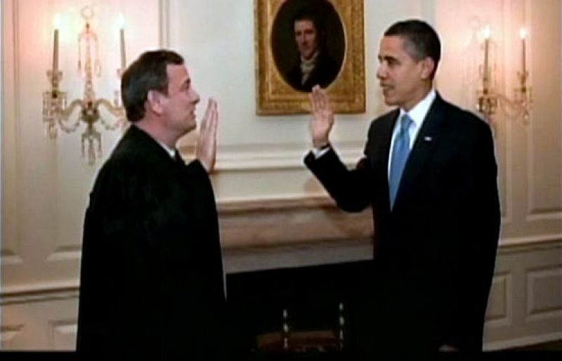 Obama presta juramento por segunda vez tras el error de la investidura