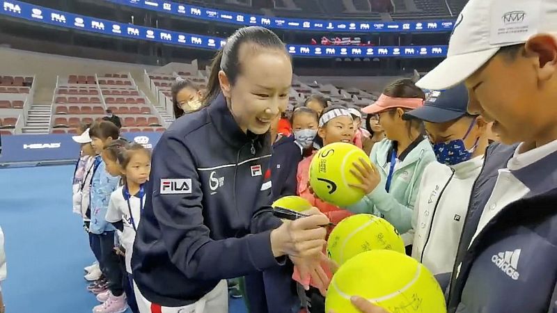Un medio afín al gobierno chino publica vídeos de la tenista Peng Shuai en un evento deportivo