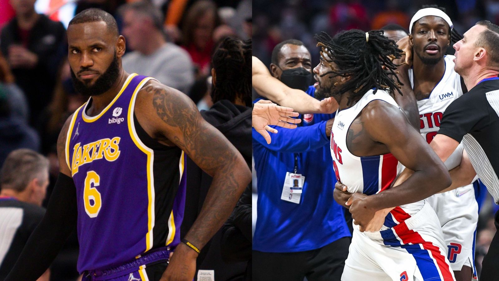 La expulsin de LeBron James desata la remontada y victoria de los Lakers ante Pistons
