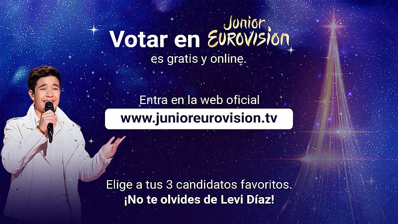 ¡Vota por Levi, representante de España en Eurovisión Junior 2021!