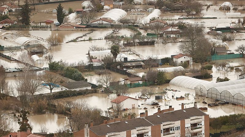 Muere un mujer por el desprendimiento de un cobertizo en Navarra durante el temporal de lluvias