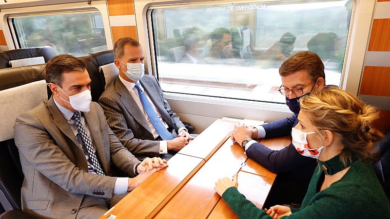Sánchez y el rey inauguran el AVE que une Madrid y Galicia tras 16 años en obras y 9.000 millones de inversión
