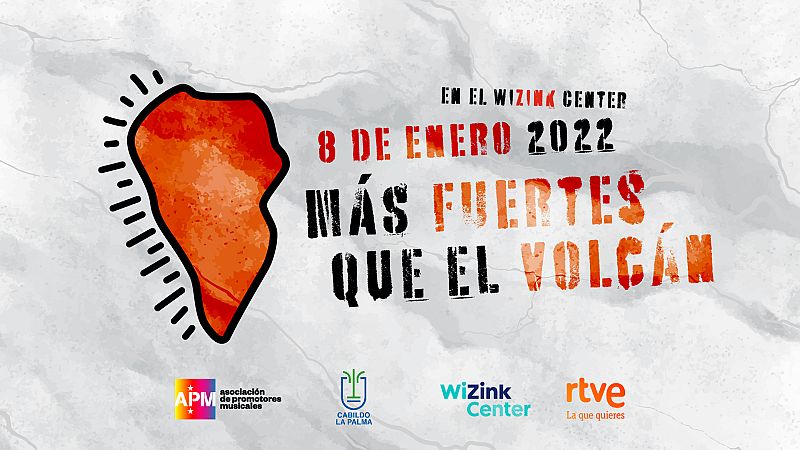 Macroconcierto 'La música con La Palma: Más fuertes que el volcán', este 8 de enero en RTVE